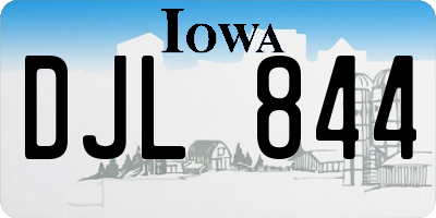 IA license plate DJL844