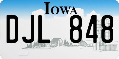 IA license plate DJL848