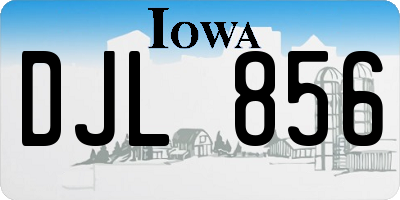 IA license plate DJL856