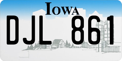 IA license plate DJL861