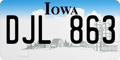 IA license plate DJL863