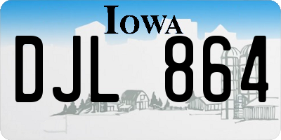IA license plate DJL864
