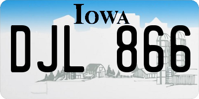 IA license plate DJL866