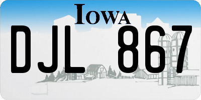 IA license plate DJL867