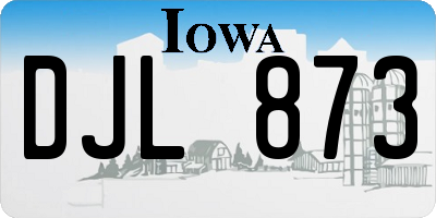 IA license plate DJL873