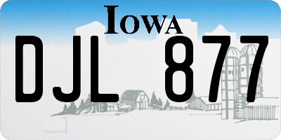 IA license plate DJL877