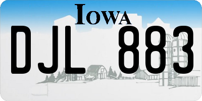 IA license plate DJL883