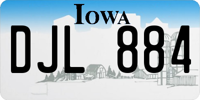 IA license plate DJL884