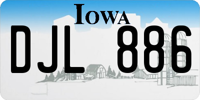 IA license plate DJL886