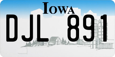 IA license plate DJL891