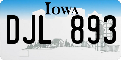 IA license plate DJL893
