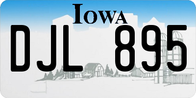 IA license plate DJL895