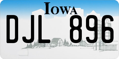 IA license plate DJL896