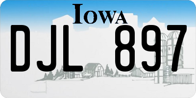 IA license plate DJL897