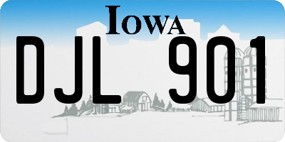 IA license plate DJL901