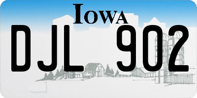 IA license plate DJL902