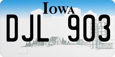 IA license plate DJL903