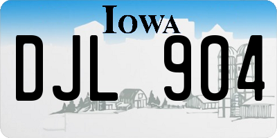 IA license plate DJL904