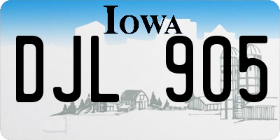 IA license plate DJL905