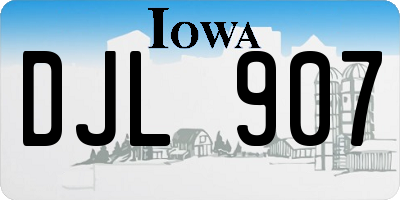 IA license plate DJL907
