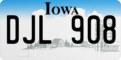 IA license plate DJL908
