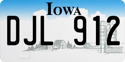 IA license plate DJL912