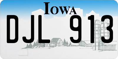 IA license plate DJL913