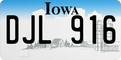 IA license plate DJL916