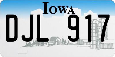 IA license plate DJL917