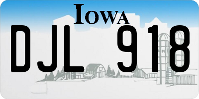 IA license plate DJL918