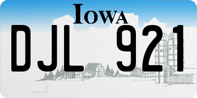 IA license plate DJL921