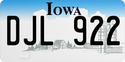 IA license plate DJL922