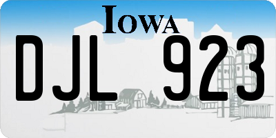IA license plate DJL923