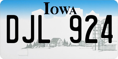 IA license plate DJL924