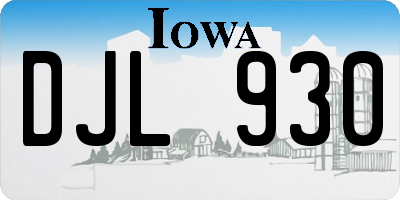 IA license plate DJL930