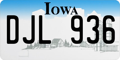 IA license plate DJL936