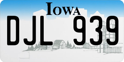 IA license plate DJL939