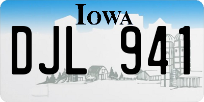 IA license plate DJL941
