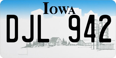 IA license plate DJL942