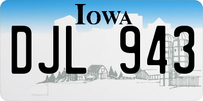IA license plate DJL943