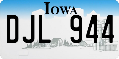 IA license plate DJL944