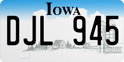 IA license plate DJL945