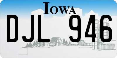 IA license plate DJL946
