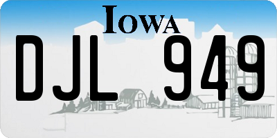IA license plate DJL949