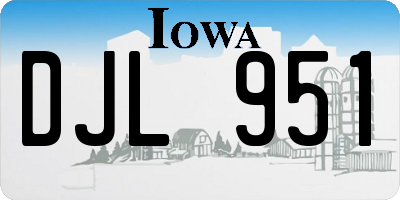 IA license plate DJL951