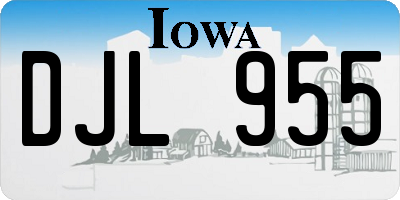 IA license plate DJL955