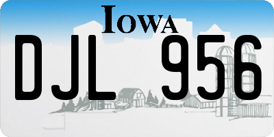 IA license plate DJL956