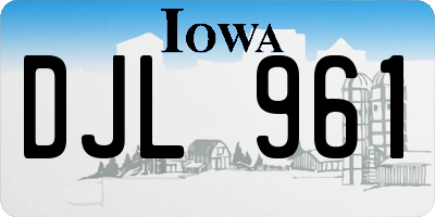 IA license plate DJL961