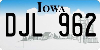 IA license plate DJL962