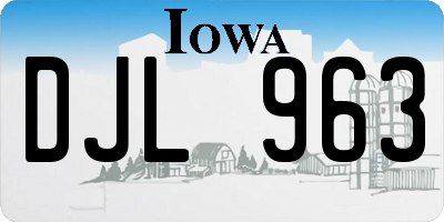 IA license plate DJL963